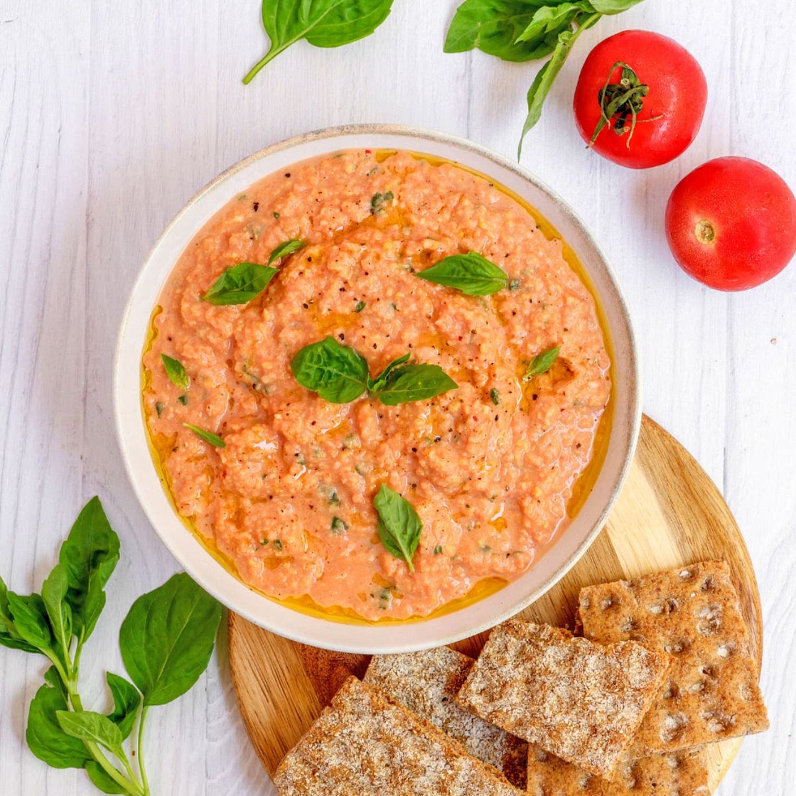 Tomato Basil Hummus