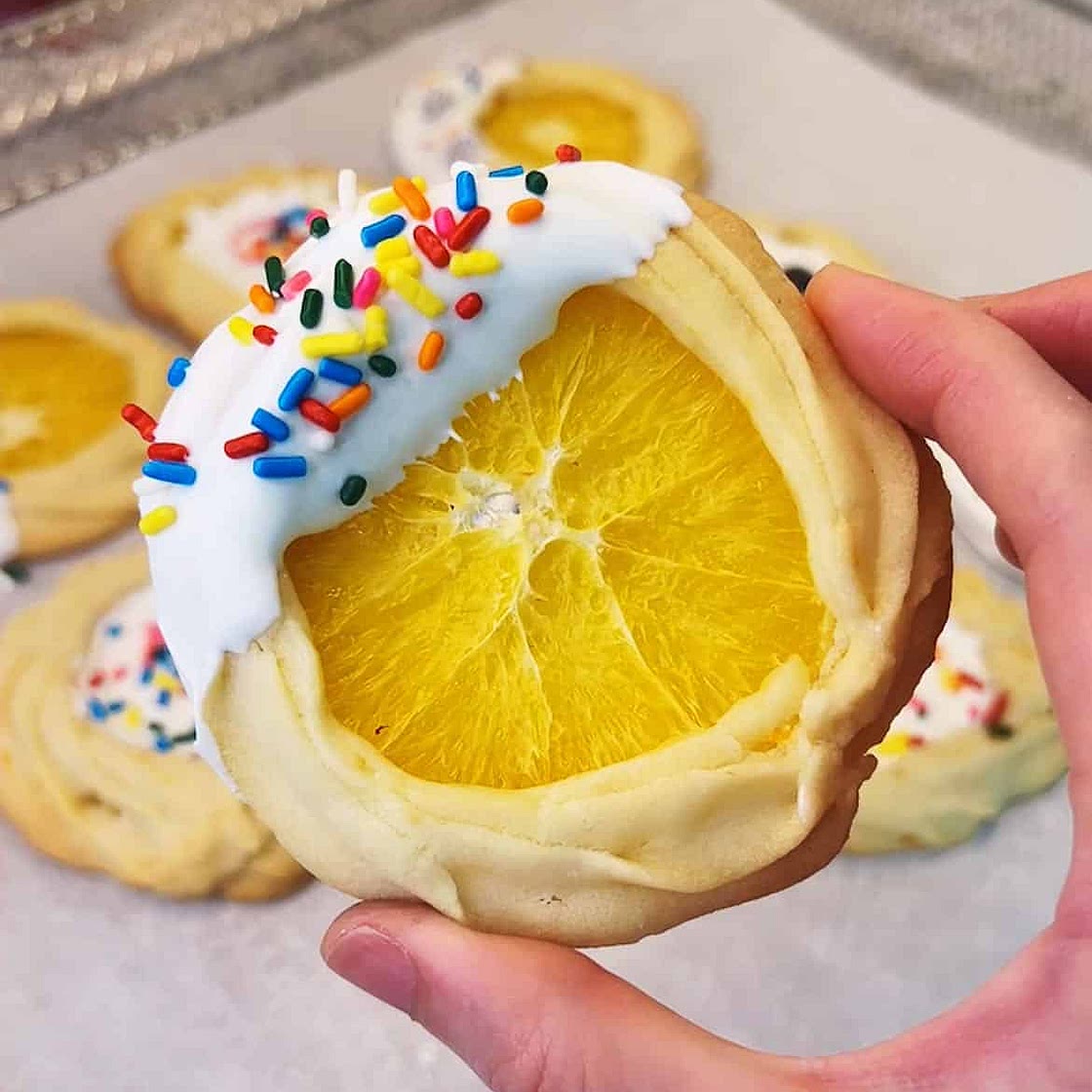 Orange Cookies with Real Oranges - No hand mixer is needed