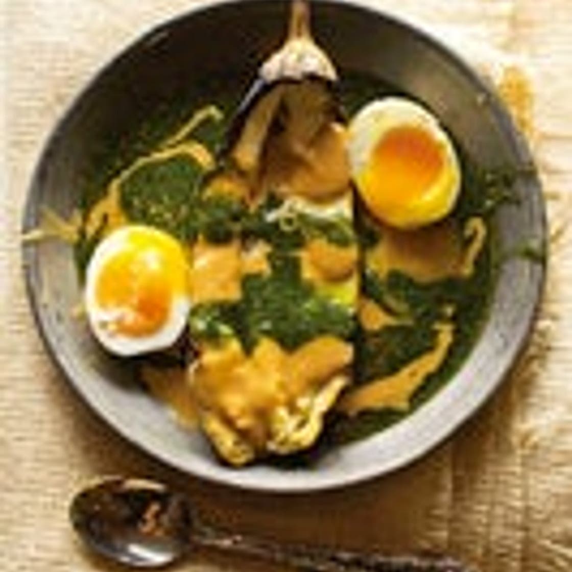 Charred Eggplant with Chile Sauce & Tahini