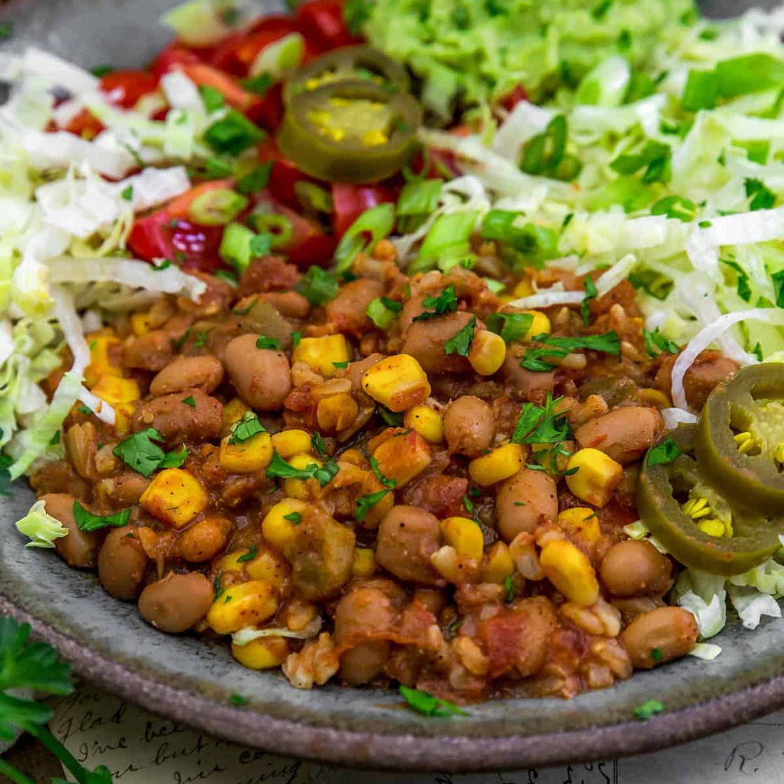 Easy Rice and Pinto Bean Bowl