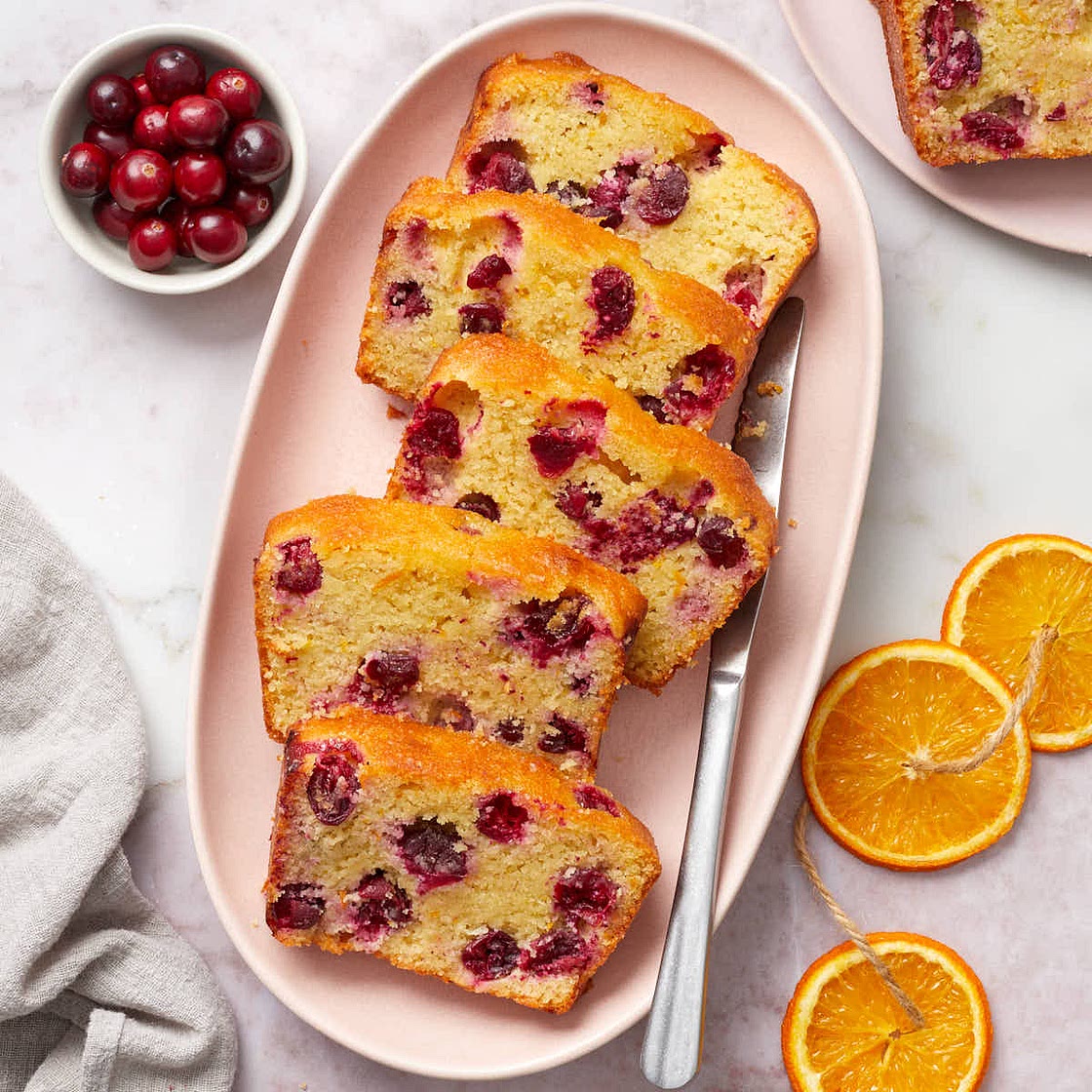 Almond Flour Cranberry Orange Bread