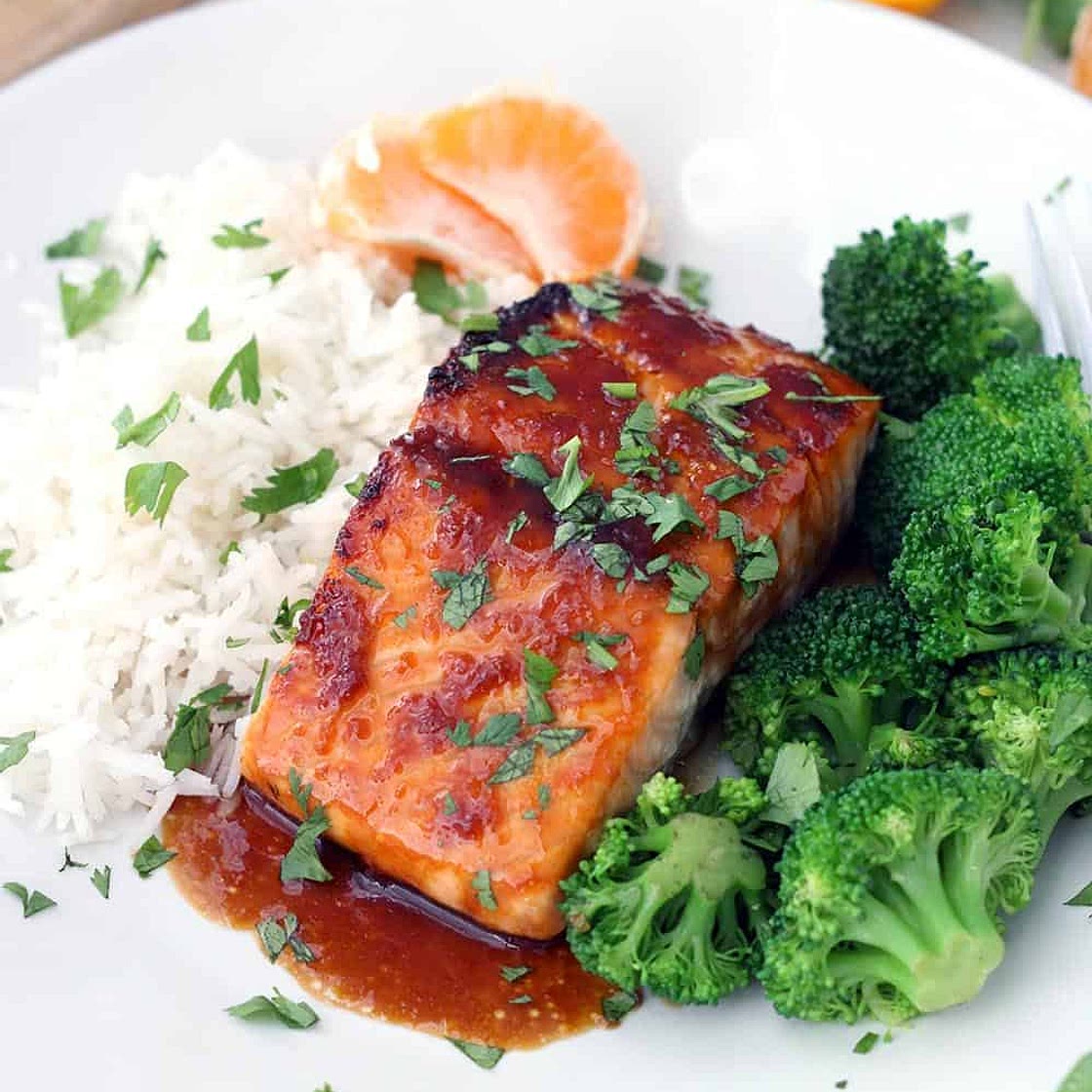 Mandarin Orange Glazed Salmon