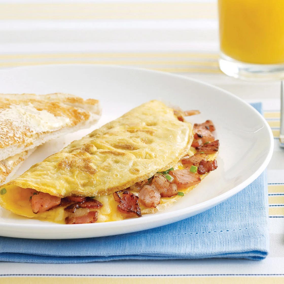 Bacon and cheese omelette