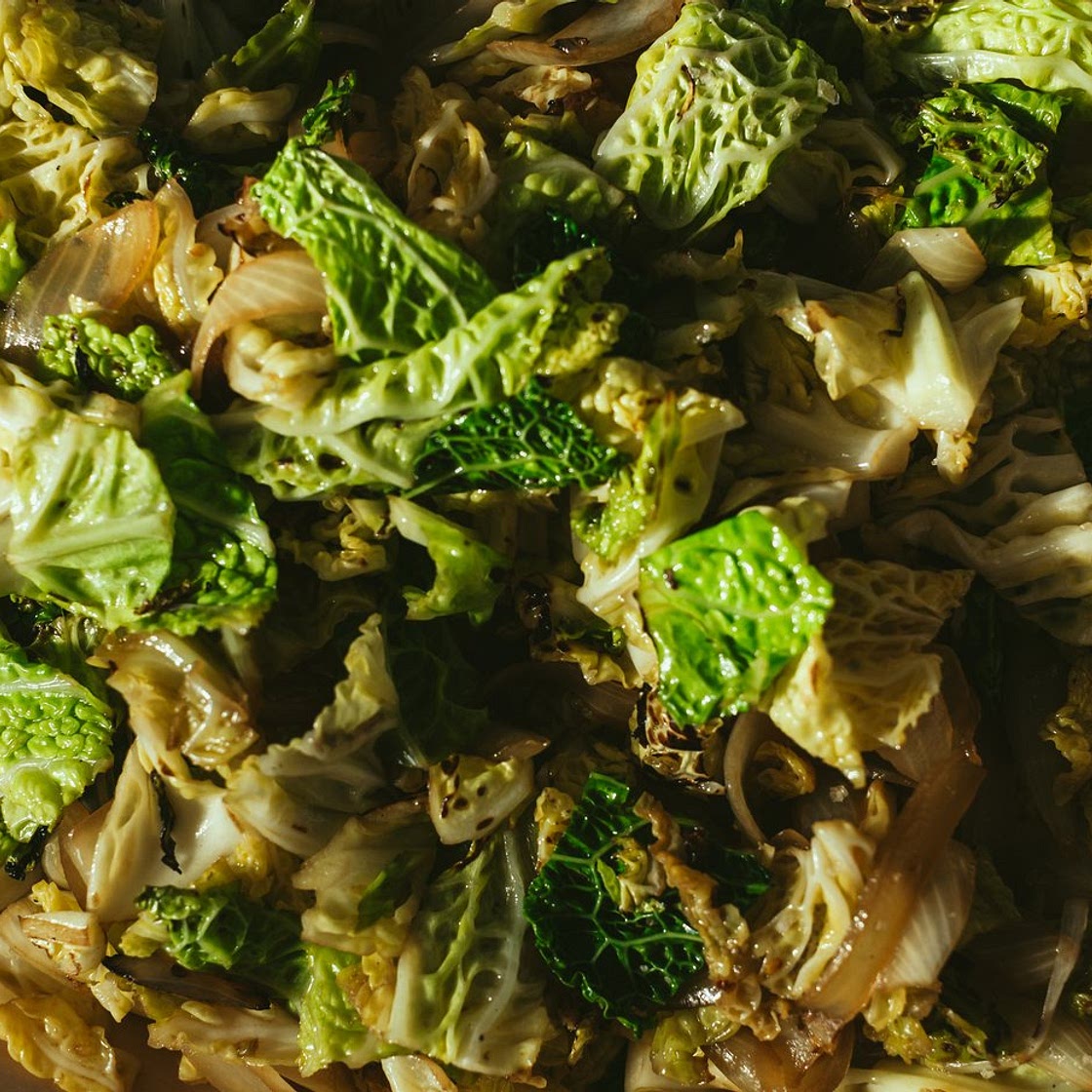 Sautéed cabbage and onions