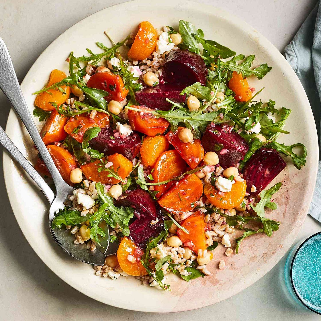 Beet, Mandarin & Farro Salad
