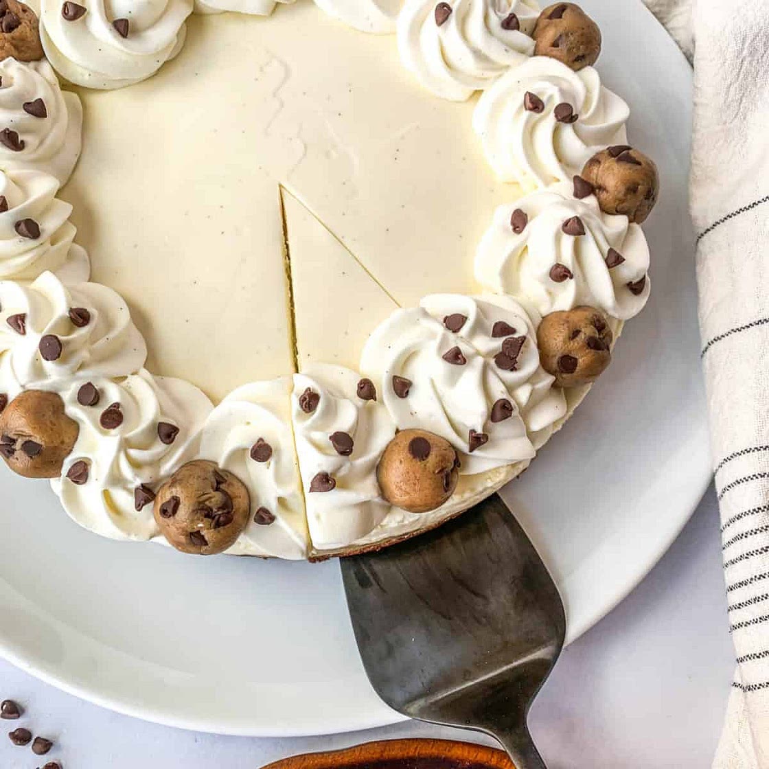 Cookie Dough Cheesecake with Brownie Crust