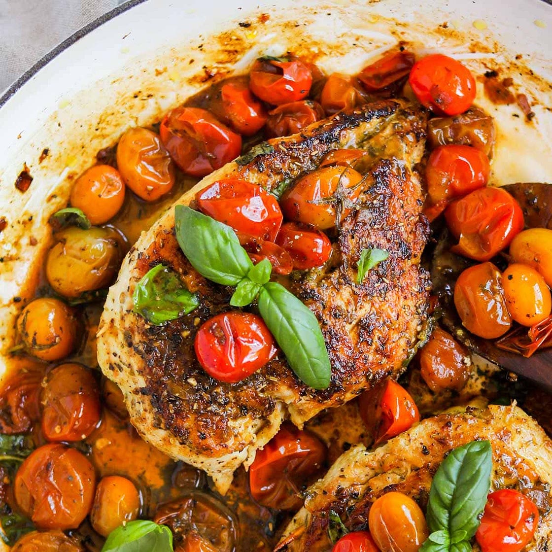 Mozzarella Stuffed Chicken Pomodoro