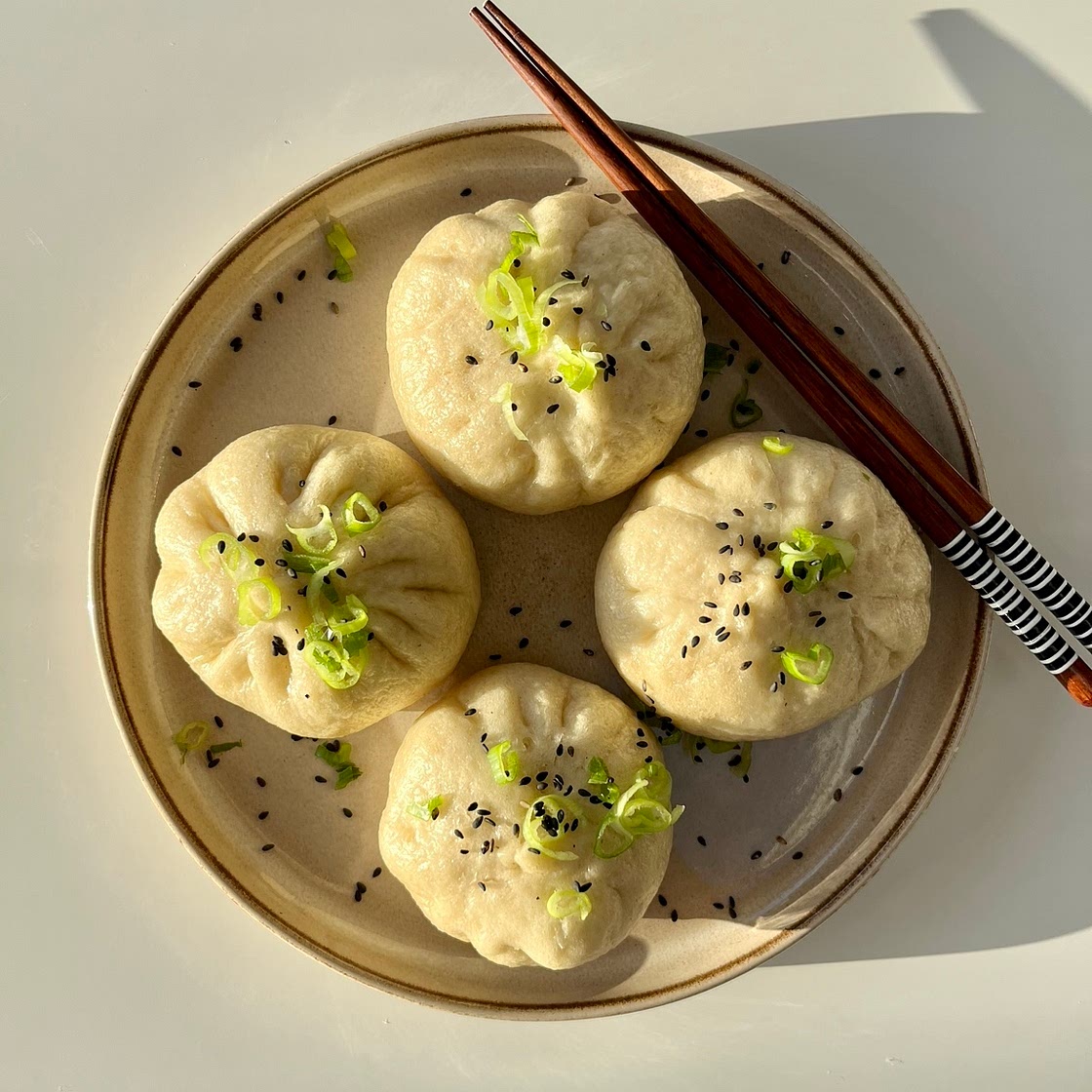 Vegan Baozi (Chinese Steamed Bun)