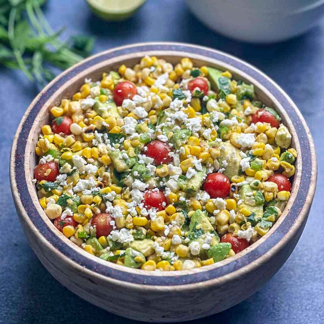 Charred Corn Salad with Smoky Lime Dressing
