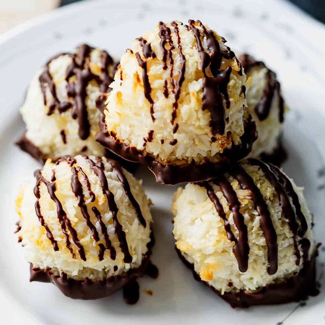 Easy Chocolate Dipped Macaroons