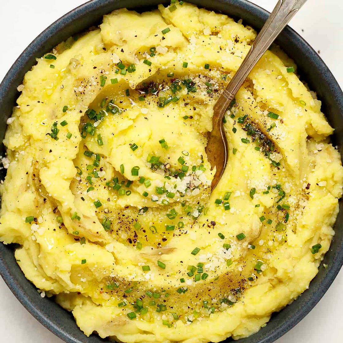 Parmesan Mashed Potatoes with Olive Oil