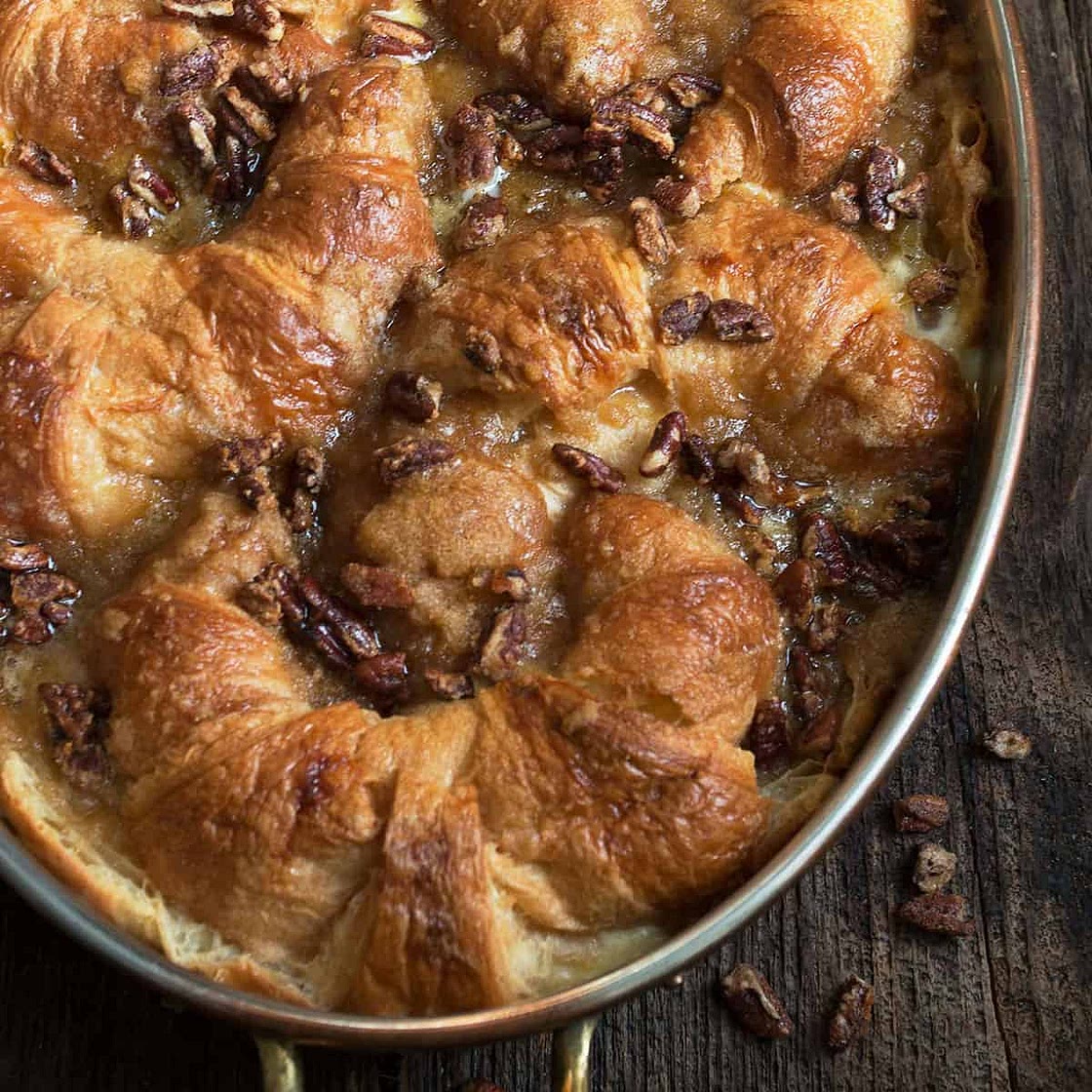 Butter Pecan Croissant Bread Pudding