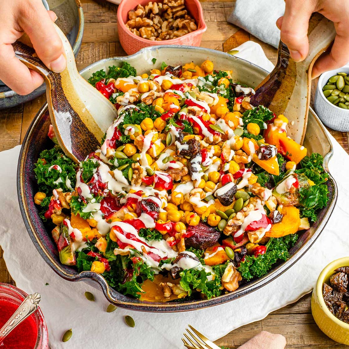 Ultimate Holiday Leftover Roasted Veg Salad