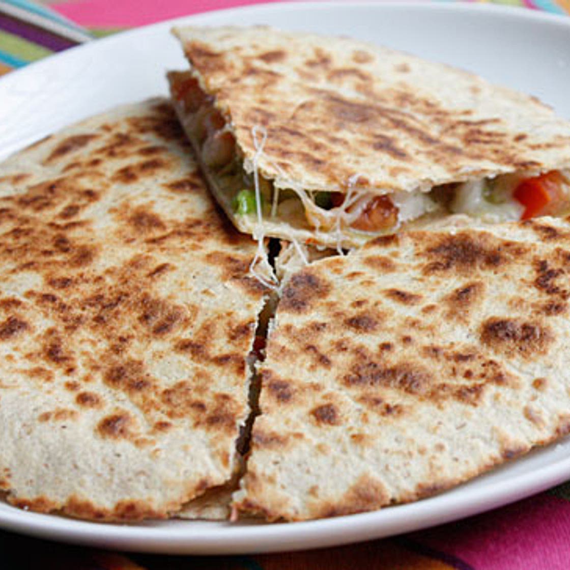 Shrimp Quesadillas with Tomato Avocado Salsa