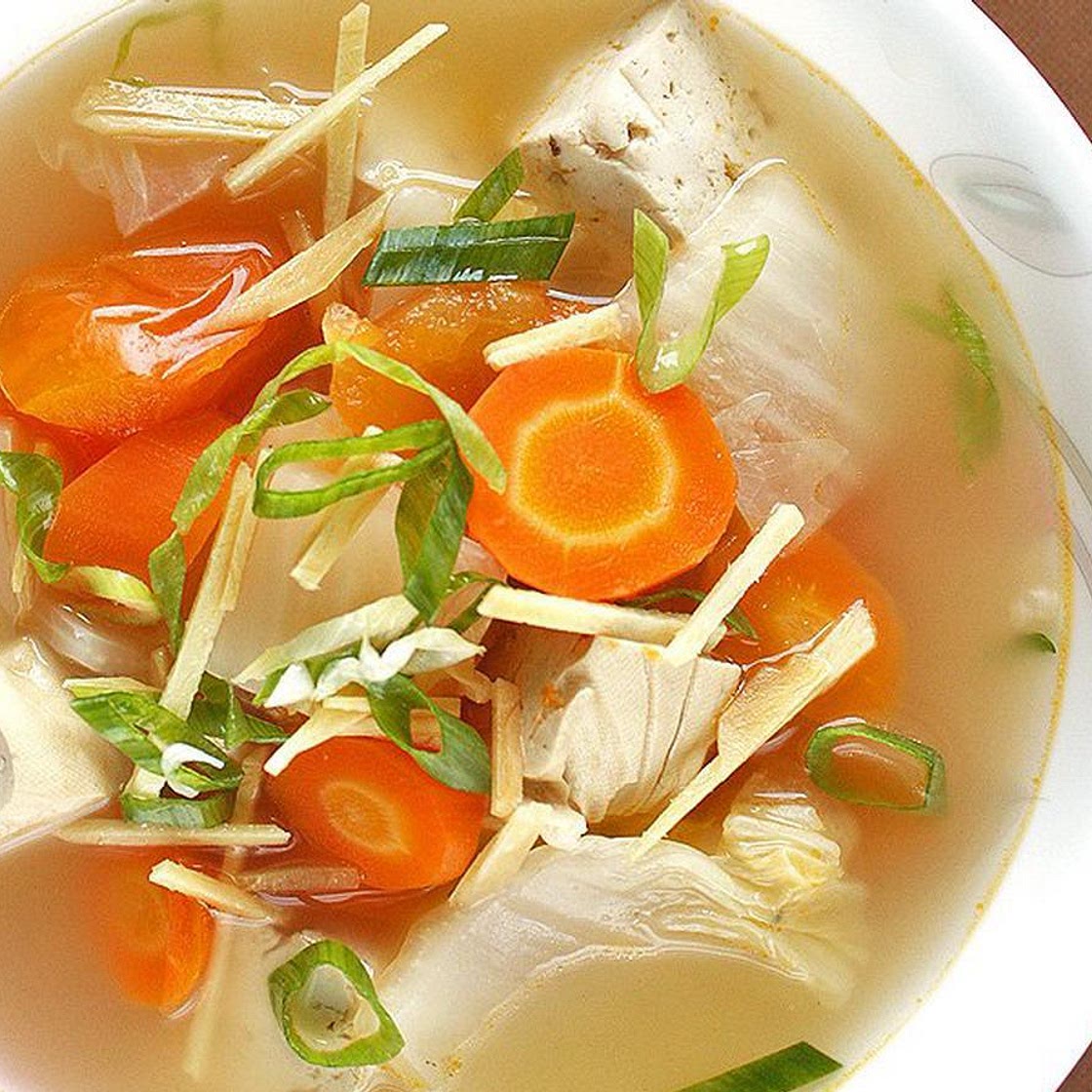 Napa Cabbage and Tofu Soup
