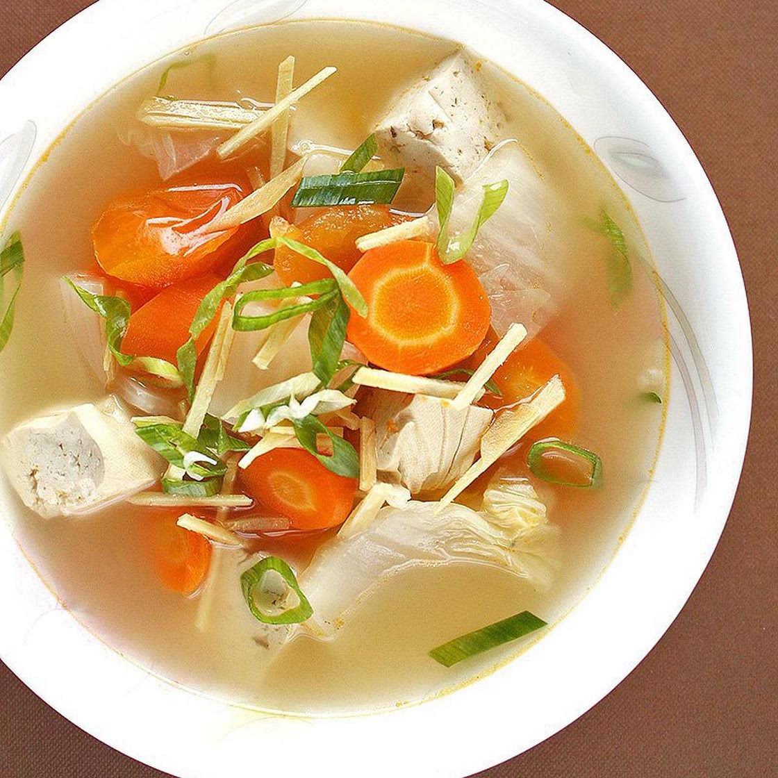 Napa Cabbage and Tofu Soup