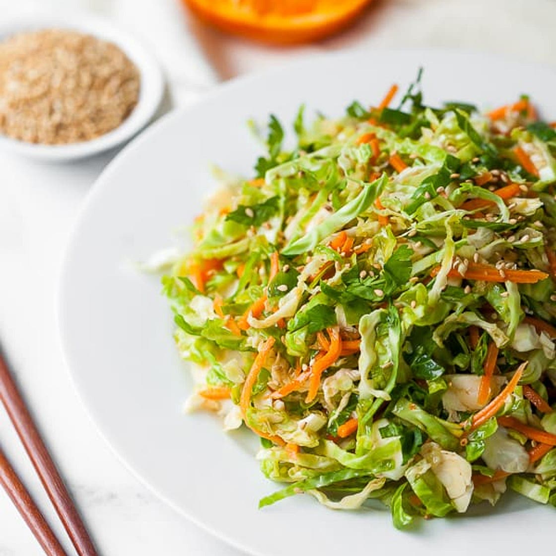 Asian Shaved Brussels Sprouts Salad