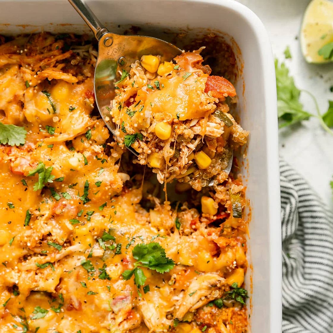 Chipotle Quinoa Casserole with Chicken