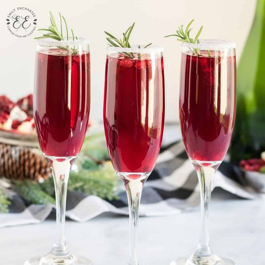 Pomegranate Mimosa with Rosemary