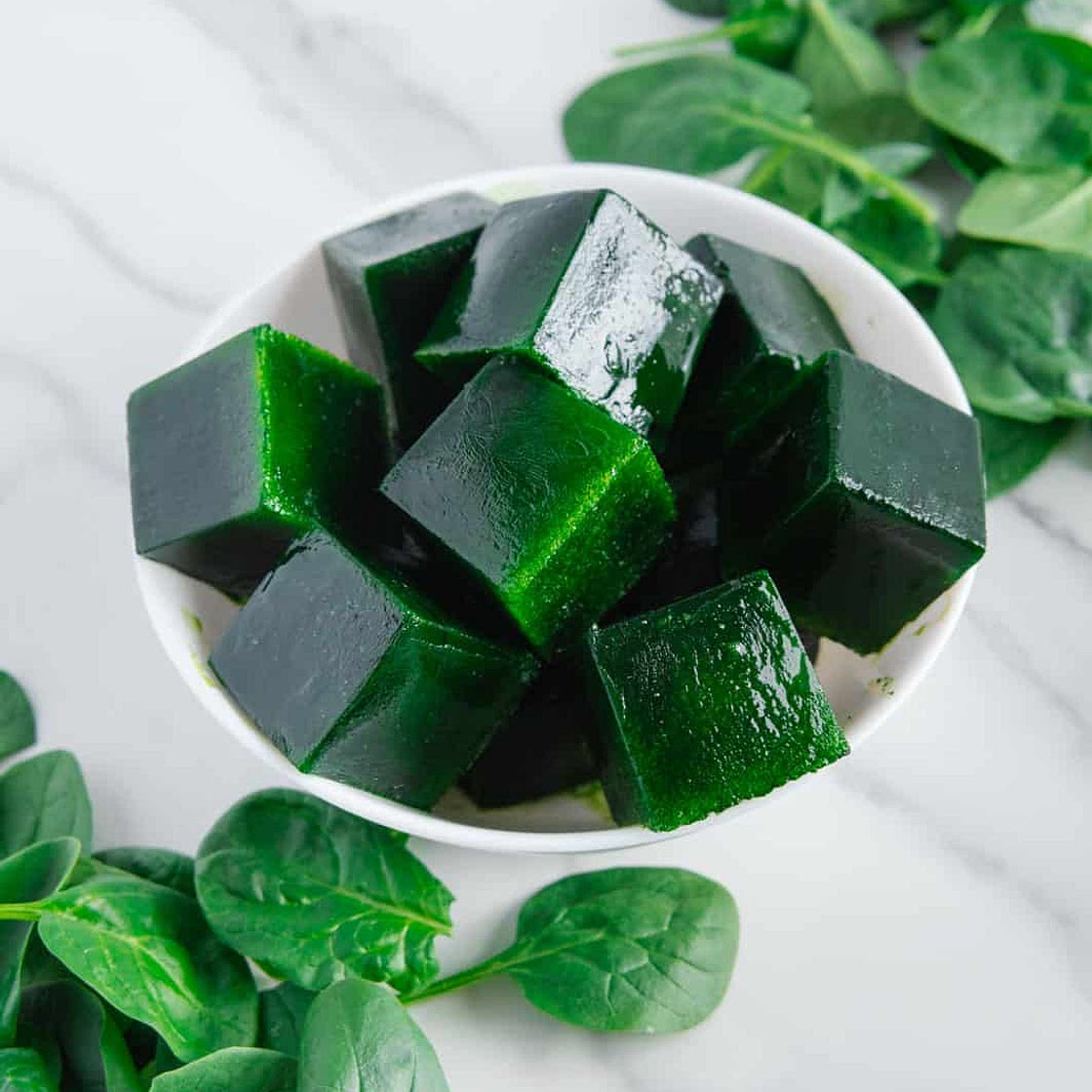 Frozen Spinach Cubes for Green Smoothies