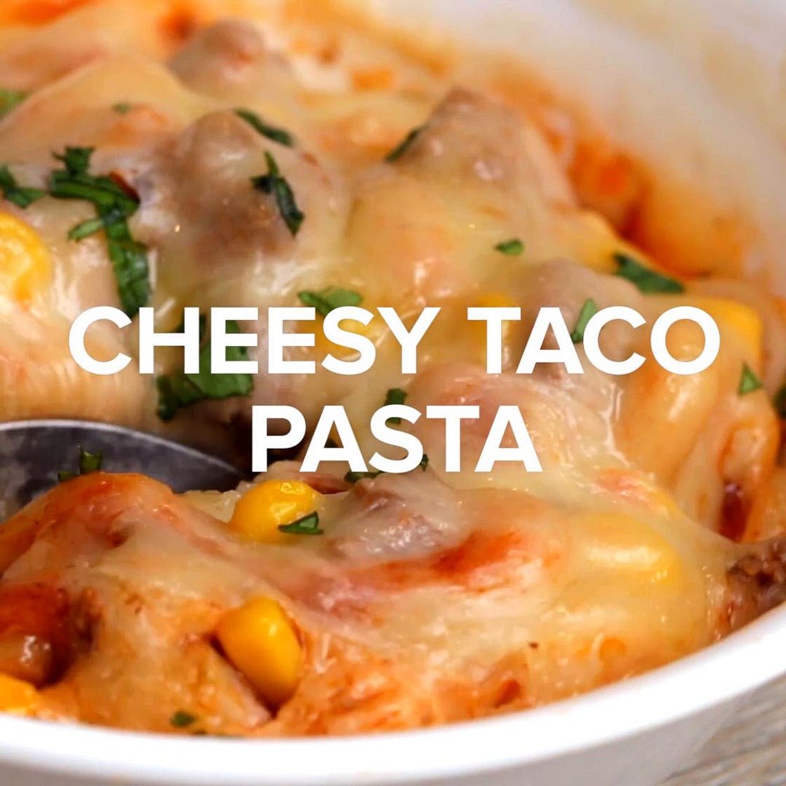 One-Pot Cheesy Taco Pasta Recipe by Tasty