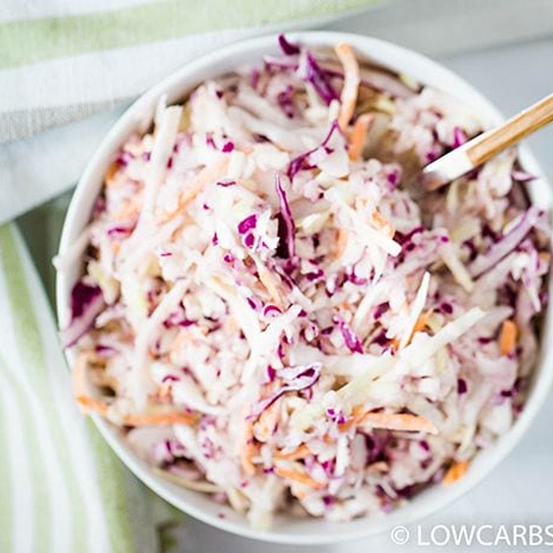 Creamy Homemade Coleslaw Salad Recipe
