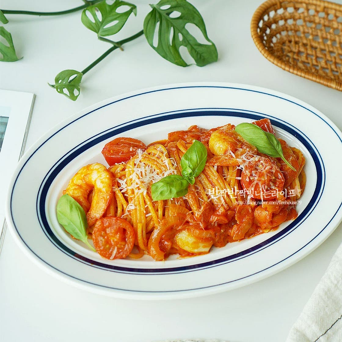 새우 토마토 파스타 만들기 토마토 스파게티 만드는 법