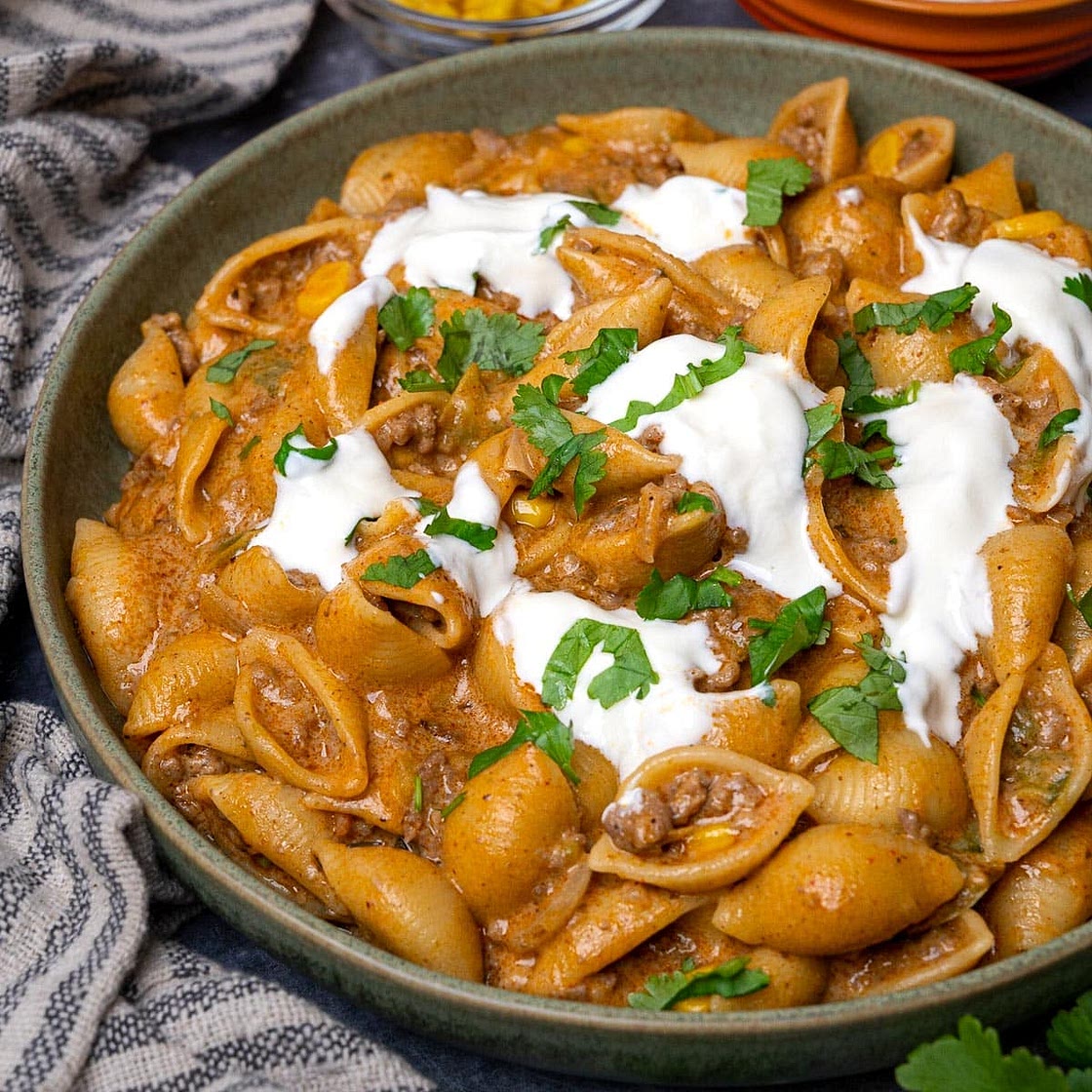 Easy Cheesy Taco Pasta