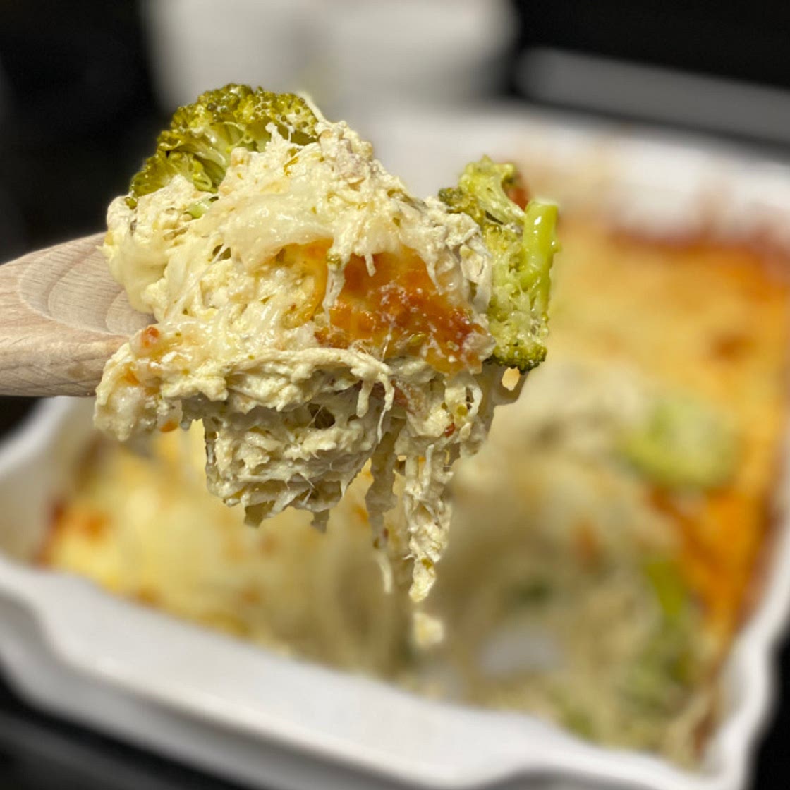 Keto Chicken Pesto Broccoli Casserole