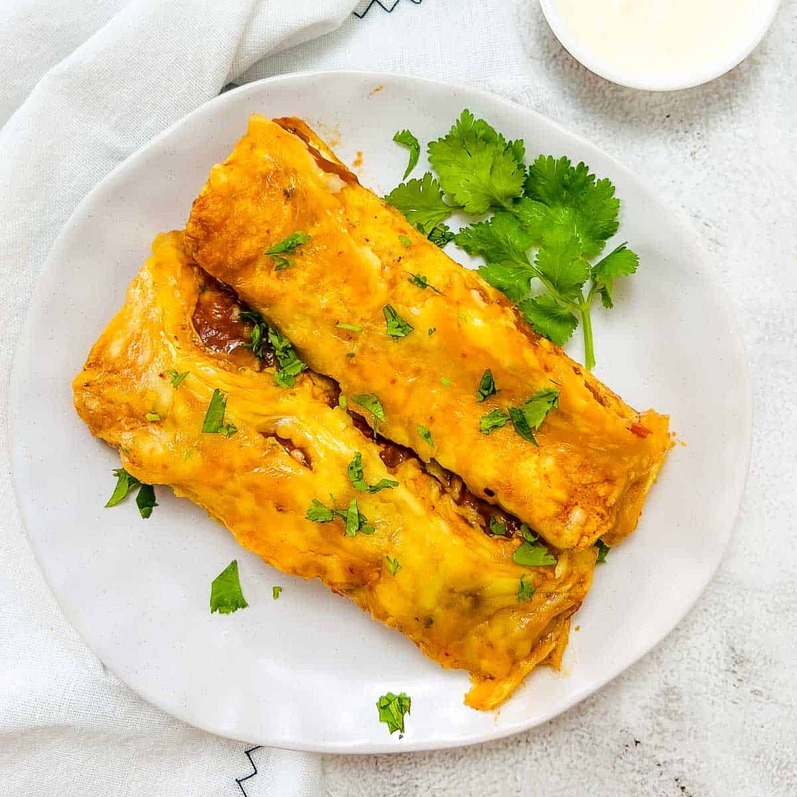 Chicken Lentil Enchiladas
