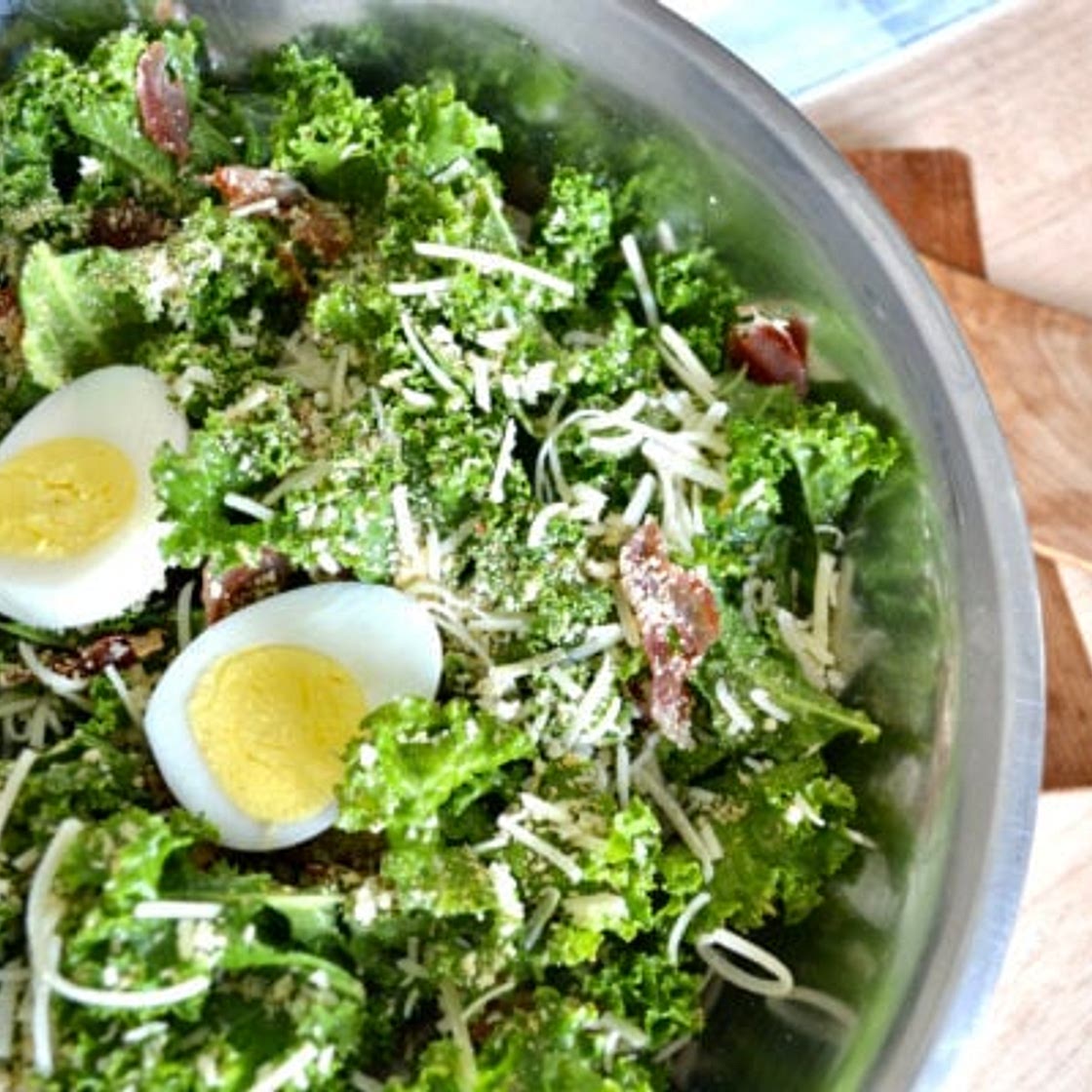 Massaged Kale Caesar Salad (Low FODMAP)