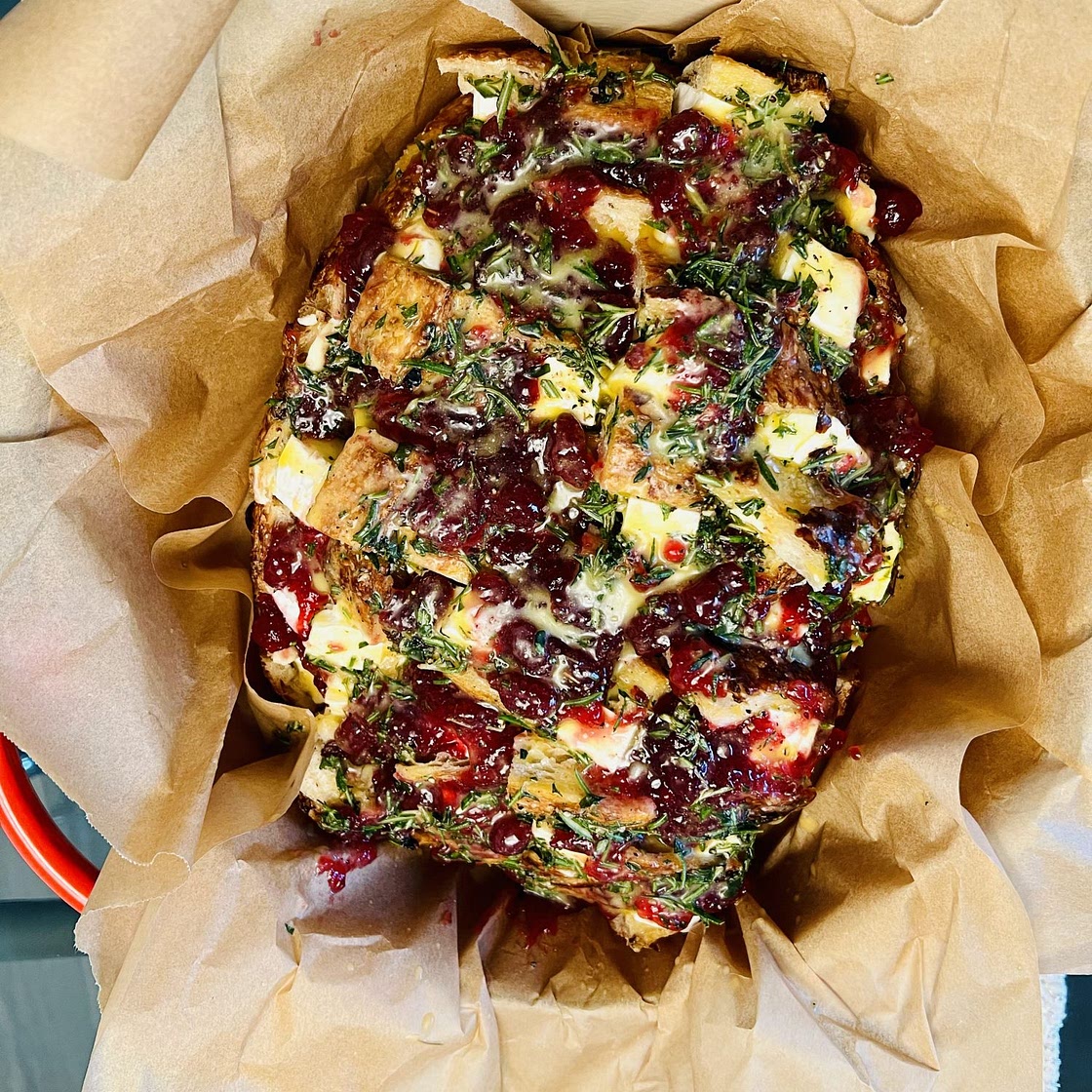 The Best Cranberry Sourdough Pull-Apart Bread