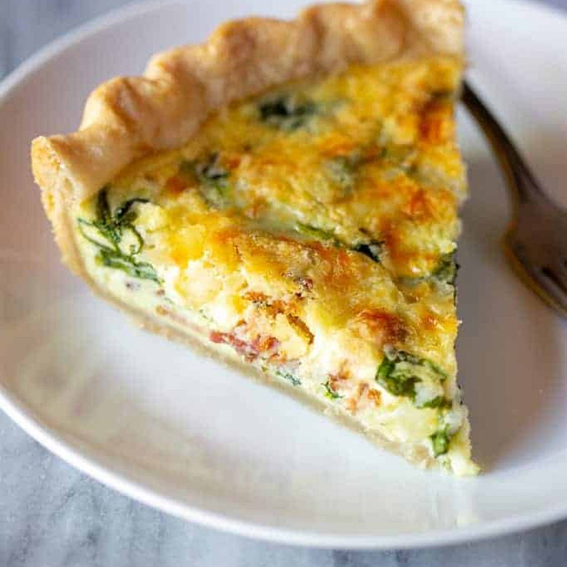 Spinach and Bacon Quiche