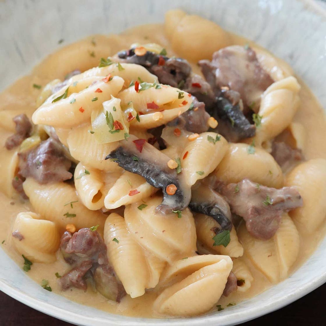 Instant Pot Philly Cheesesteak Pasta
