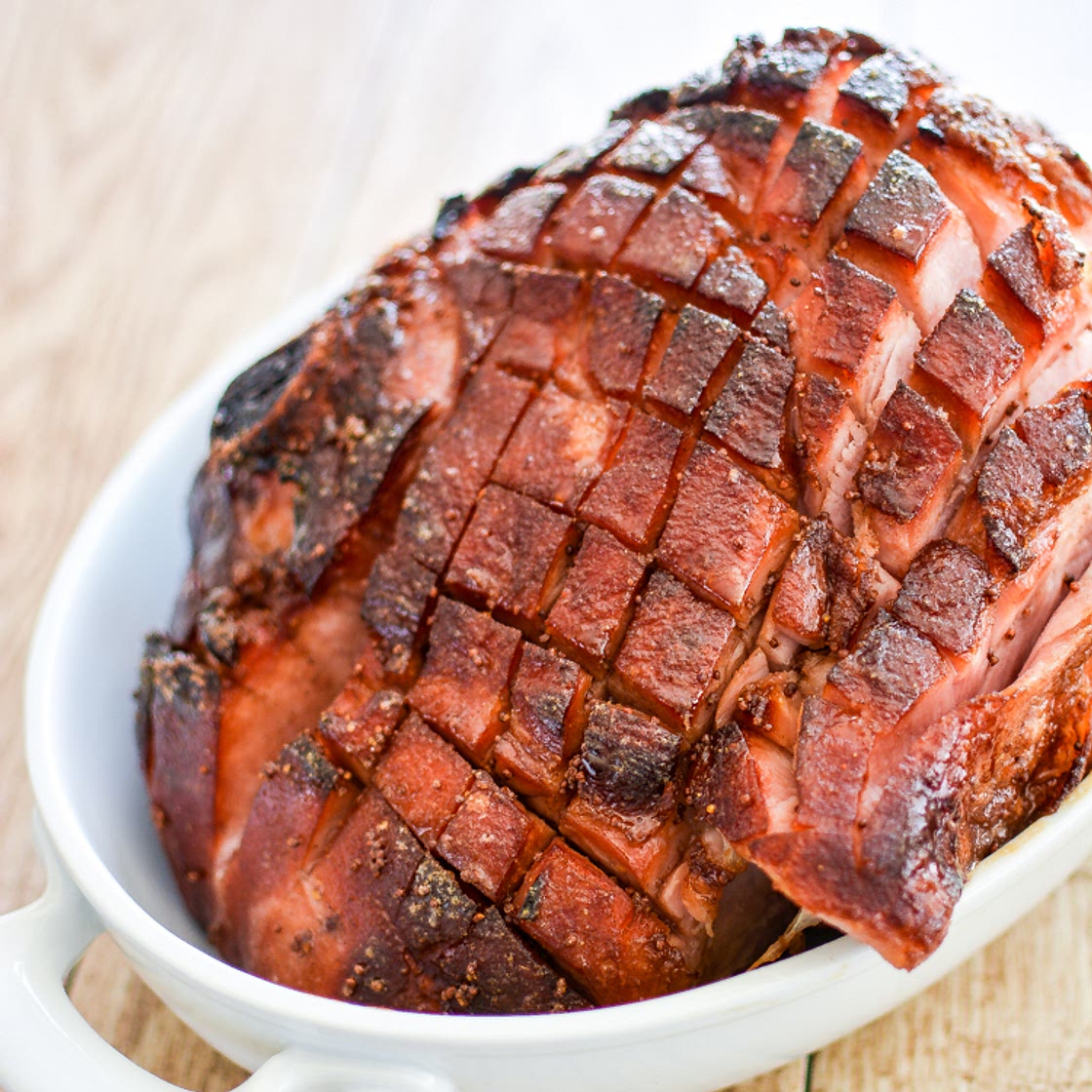 Brown Sugar Beer Glazed Ham