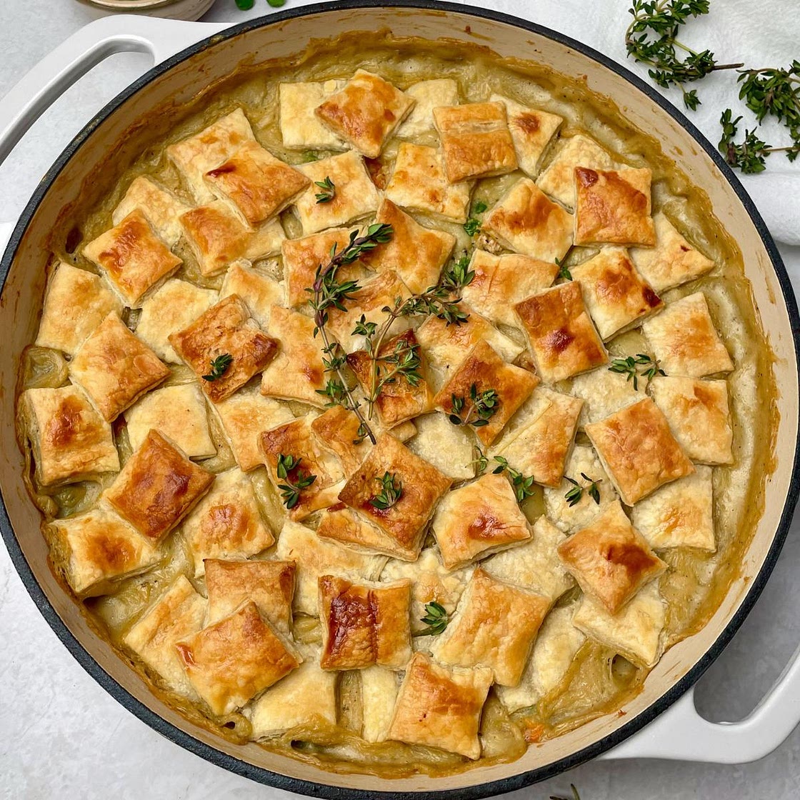 Vegan Pot Pie With Puff Pastry