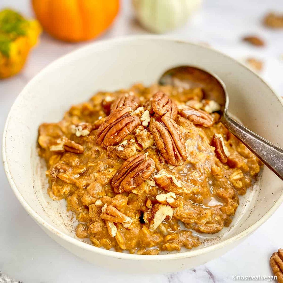 Vegan Pumpkin Oatmeal