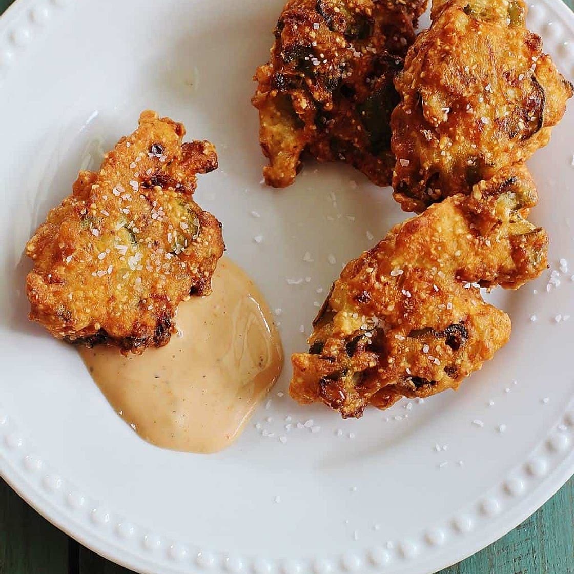 Okra Jalapeno Fritters