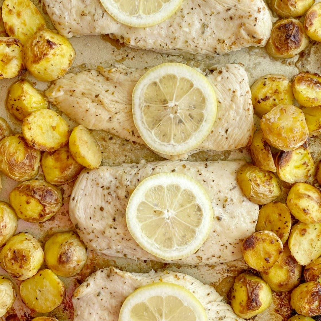 Lemon Chicken and Potatoes (sheet pan dinner recipe)