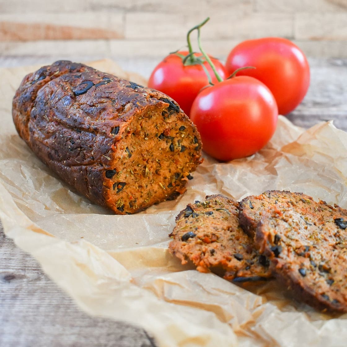 Tomato & Olive Vegan Deli Slices for Sandwiches