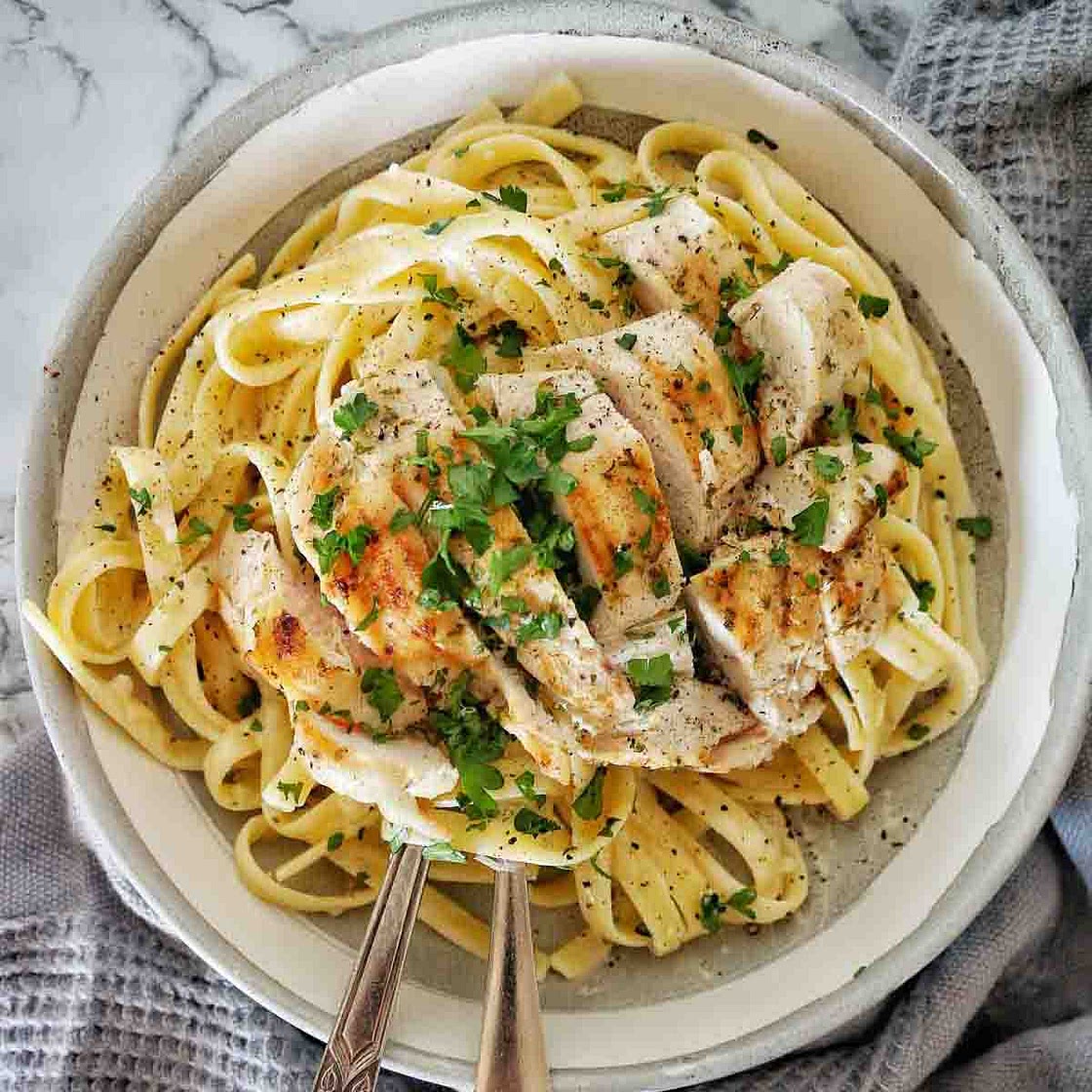 Grilled Chicken Alfredo