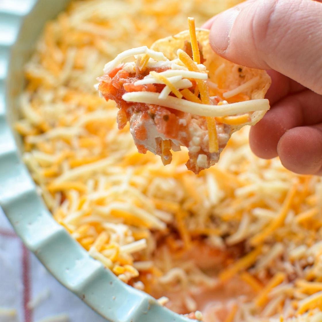 Layered Cream Cheese and Salsa Dip