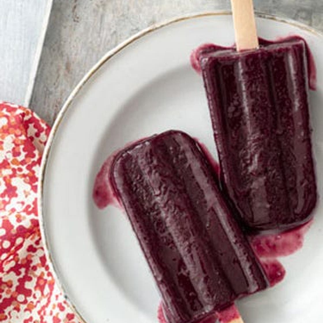 Blackberry-Rose Ice Pops