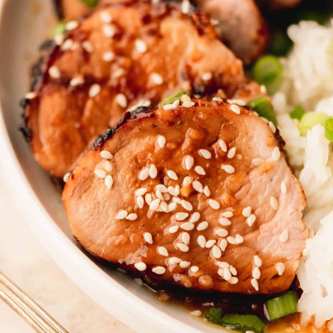 Oven Roasted Honey Garlic Pork Tenderloin