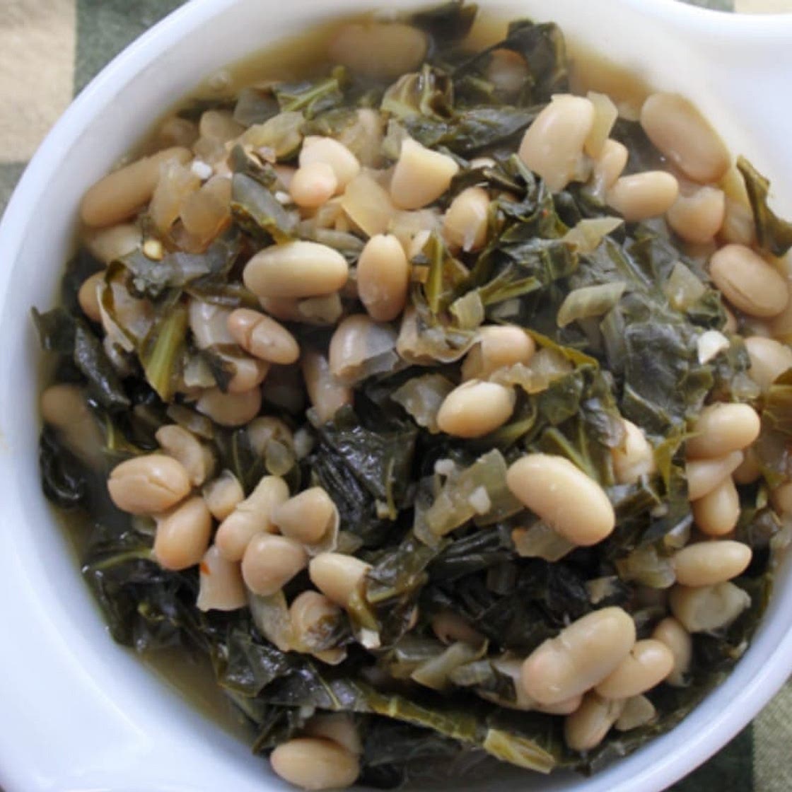 Spicy Collards and White Beans