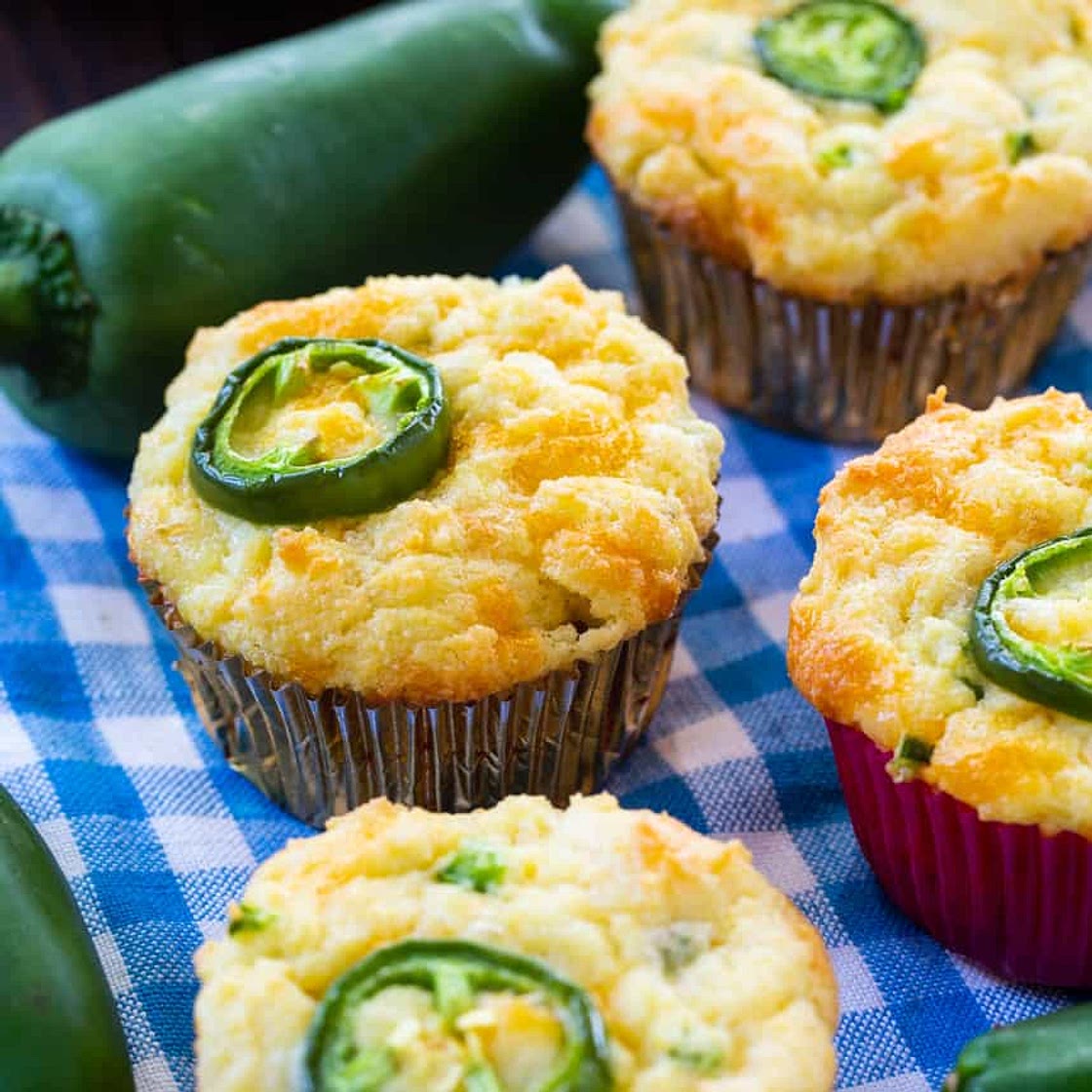 Keto Cheddar Jalapeno Muffins