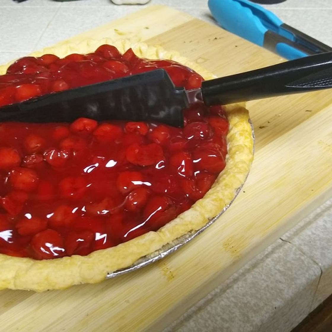 Almond Crusted Cherry Cream Pie