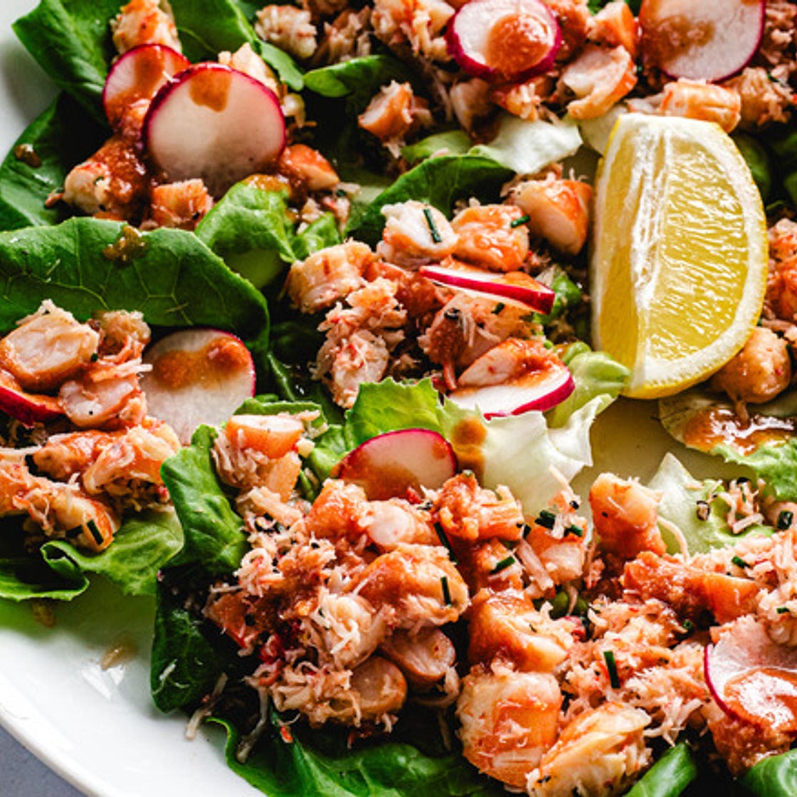 Crab and Shrimp Cocktail Lettuce Wraps Recipe