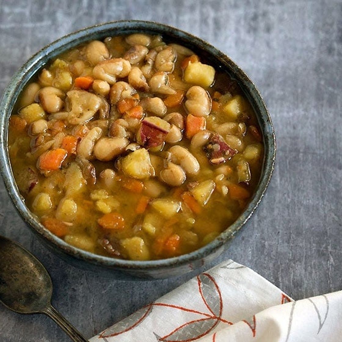 Slow Cooker Yellow Eyed Bean Soup For 2