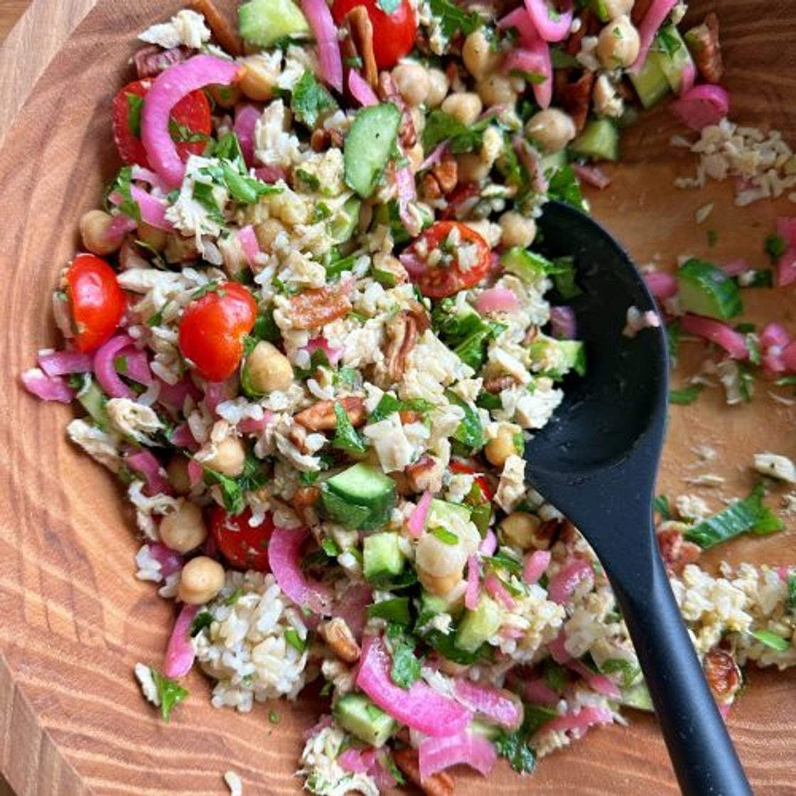 Viral Tuna Chickpea Cucumber and Parsley Salad